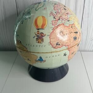 Rare Vintage 1985 Sesame Street World Globe - Rand & McNally 15” with Stand